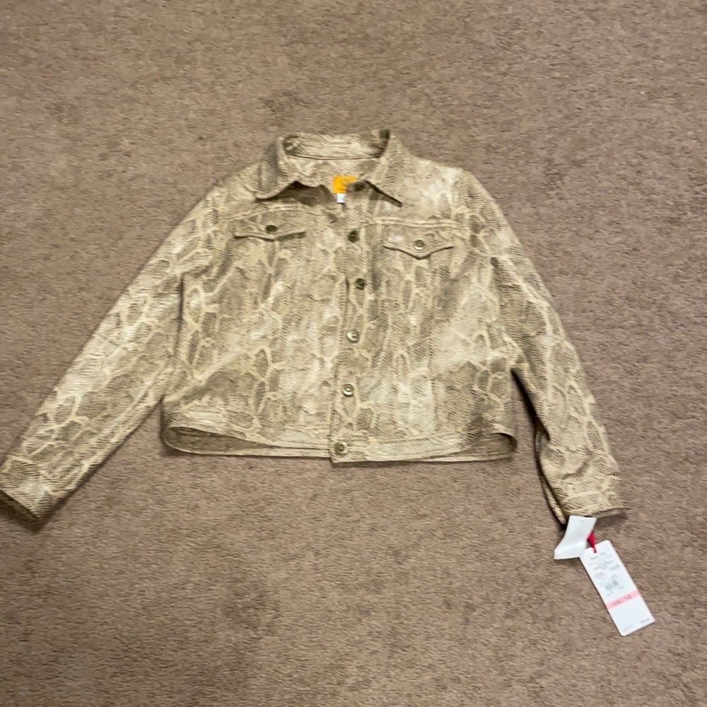 Ruby Rd size 10 snakeskin jacket NWT